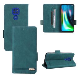 Gangxun Etui til Motorola Moto G9 Play / g9 / e7 Plus læderetui Folio Flip med kreditkortspor Etui Coque Grøn