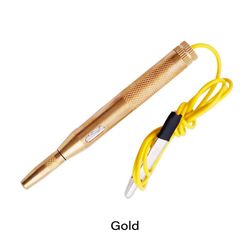 Protable 6v-24v Car Circuit Tester Probe Light System Test Probe Lamp Auto Light Lamp Voltage Test Pen Detector Copper Gold