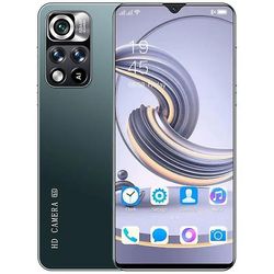 Pritom Smartphone 7,5-tums A12plus Android 12-system 12 GB + 512 GB telefon med dubbla sim svart