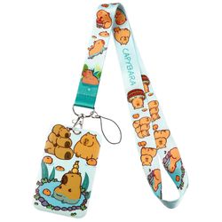 Merkkikorttikotelo kaulanauhalla Värikäs kaulanauha Ihana korttikotelo Capybara-kaulahihna lahja sairaanhoitajaopiskelijoille YZ1082 19