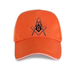 Bricks Masons Kompas &kvadrat g frimurerisk baseball cap - (8 farver) P-orange