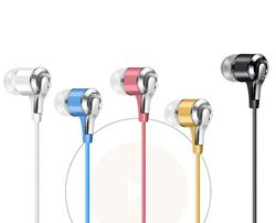 Ekstra bas drive-by-wire øretelefon In-ear direkte stik med mikrofon øretelefoner Gaming Wired Headset Pink
