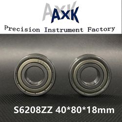 Kampagne Gratis forsendelse S6208zz Abec-3 40x80x18mm rustfrit stål dyb rille kugleleje 6208zz / ss S6208z Rodamientos
