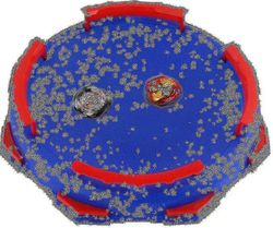 Kilpailukykyinen Gyro Toy Burst Gyro Arena Disk Jännittävä kaksintaistelu Pyörivä Top Beyblades Launcher Stadium (harmaa) sininen