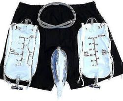 Miesten inkontinenssihousut, joissa on kokoelma virtsapussi kannettava vuotokestävä jalka pissakatetri M