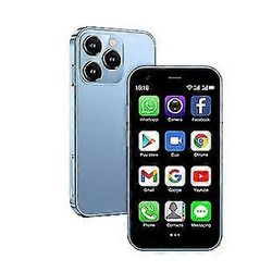 Mini älypuhelin, maailman pienin matkapuhelin 3.0 tuuman Android Sm, 100% uusi Sininen