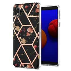 Gangxun Etui til Samsung Galaxy A01 Core Marmorkofanger Strålende Design Stødsikker Fleksibel - Sort