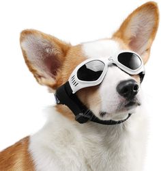 Suren Hundebriller, Pet solbriller, UV Beskyttelse Hvid