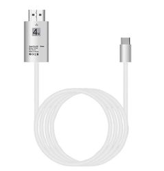 Coosilo 2m Usb 3.1 Type-c til Hdmi-kabel sølv