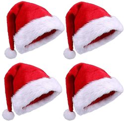 Velvet Flush Soft Funny Merry Christmas Xmas Hat Santa Party Til Vacation Pack Top Beanie Cap Set Fa