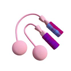 Hot Sale-Jump Rope Trådløs hoppetau med 2 Bearing vektet ball for fitness Rosa