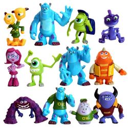 Eocici 12 stk Monsters University Leker Figurer Set, Film Tegn Collectible Model Dolls Figurer Home Decoration Gaver