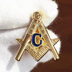 Bricks Masons Firkantet og kompas g klassisk frimurerisk revers pin