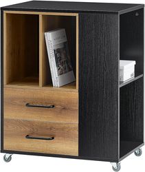 SoBuy JotenOsta kotitoimiston tiedostokaapin tulostinteline, ASK01-PF Vintage Brown