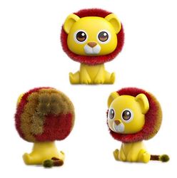 Yunshu Mini Fnug Animal Plys Legetøj Kids Legetøj påskeæg Gave lion