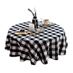 Pyöreä pöytäliina juhliin, häihin, ruokasaliin ja keittiöön Euroopassa Musta 120cm