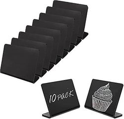 Mini liitutaulut kyltit nestemäisellä liitumerkillä, pienet puiset liitutaulutarrat tukiteleillä, aseta kortit 10pcs