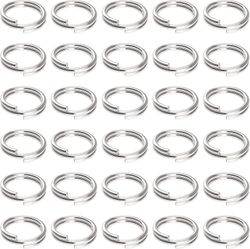 100 stykker 10 mm Mini Split Jump Ringe med dobbelt sløjfer Små metalringe Stik til smykker, halskæder, armbånd, øreringe, håndværk, ornamenter Og