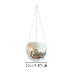 Flower Pot Disco Ball Planter Globe Shape Hängande Vas Blomma Planterare Kruka Rep Hängande Vägg För Klättring Vinrankor Och Blommor Trädgårdstillb...