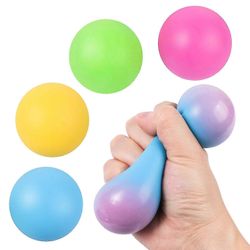 4 kpl Värikkäitä stressipalloja aikuisille ja lapsille,purista värimuutospalloa Fidget-lelu,lievittää stressiä aistinvaraiset squishy-pallot teini-...