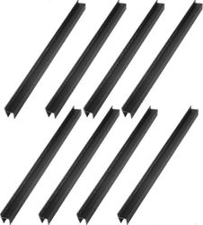 8 pakkausta pvc-ripustettavat tiedostokiskot, 12 tuumaa 1/2 piirustuspuolelle, mustat tiedostokaapin kiskot kirjekoolle, tiedostojen tallennusvälin...