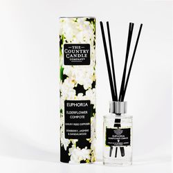 The Country Candle Company Country Candle Velvære 100ml Reed Diffuser Euphoria - Hyldeblomst Kompot