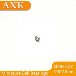 Skyndte sig 3x6x2,5mm Smr63 Zz Abec-3 lejer i rustfrit stål 10stk Gratis forsendelse Mini Deep Groove Kugleleje
