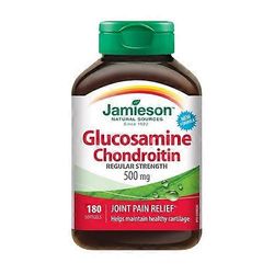 Jamieson Vitamins Jamieson-vitamiinit glukosamiinikondroitiini, 500 mg, 180 pehmeää kapselia