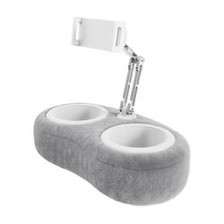 Tablettityynytelineen pidike sängylle Tabletti Tyynyteline sylilukemiseen sängyssä Pehmeä tablettiteline vaaleanharmaa vaalean harmaa