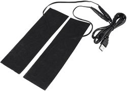 Xqday 1 Par Black Usb Kulfiber Varmemåtte 5v Usb Elektrisk VarmeElement Film Heater Pads til opvarmning Fødder