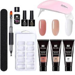 Mikasa Akryl Poly Extension Nail Gel Set Nail Extension Få indstillet Polygel Kit Nail Enhancement Gel Kit 4