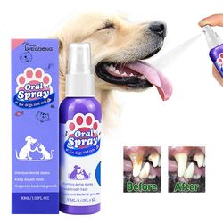 Pet Oral Spray -hampaiden puhdistus koirille ja kissoille Pahanhajuinen hengitys Hammaskiven plakin poisto Plakin poisto