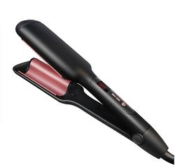 Coosilo Keramisk flydende krystal hår curler, Wave Curl Negative Ion Curling Iron sort