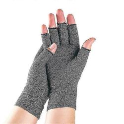 Niveltulehduskäsineet, puristusniveltulehduskäsineet nivelreuman kivunlievitykseen ja rannekanava sormettomat käsineet XL Grey