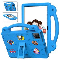 Yhteensopiva TCL Tab 10 Gen 2 / T-Mobile REVVL -välilehtikotelon kanssa EVA söpöt kuviot tabletin kansi jalustalla ja kahvalla Azure