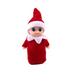 Toddler Baby Elf Dolls Jul Baby Legetøj til børn Rød 1 Pc