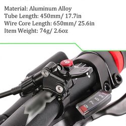 Maastopyörän kauko-ohjaimen lukitusvivun vaijeriohjaus, etuhaarukan kytkin, ilmajousituksen johto-ohjain, pyörän lisävarusteet