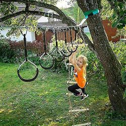 Swing voimistelurenkaat, 4kpl leikkisetit ja leikkivälineet, musta
