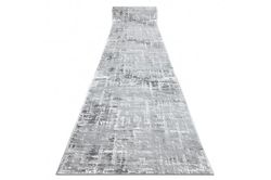 RugsX Runner StrukturelLE MEFE 8722 to niveauer af fleece grå / hvid 80 cm 80x940 cm