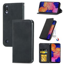 Gangxun Sag til Samsung Galaxy A10 Magnetisk Lukning Læder Tegnebog Cover Housse Etui Shockproof - Sort