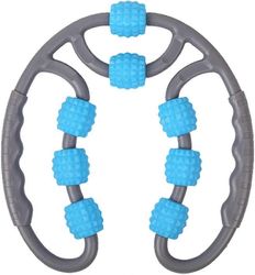 Augro lihashierontarulla, 8 pyörää kannettava hierontalaite lihasrulla, 360 selluliittihieronta, sininen
