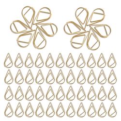 150 metallista paperiliitintä kirjanmerkkejä, kultaisia vesipisaran muotoisia puristimia Koulun toimistotarvikkeet pisarapaperiliittimet kirjoille ...