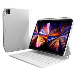 SWITCHEASY COVERBUDDY Yhteensopiva iPad Pro 12.9 (2022) / (2021) -suojakotelon kanssa putoamista estävä kova PC-tabletin kansi Valkoinen