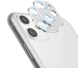 Kameralinsebeskytter til iPhone 12 Pro Max, aluminiumslegeringslinsebeskyttelsesring, 2 stk. Sølv