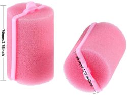 Xqday 18 stykker Svamp Hår Ruller Store Soft Foam Hair Styling Curlers 40 Mm Stor størrelse Random Color