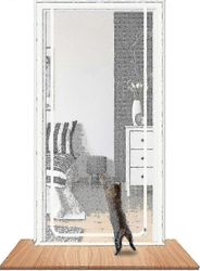 Paksunnettu raskas lemmikkieläinten verkko-ovi 90 cm x 210 cm oville, pitää koirat, kissat ja hyttyset poissa, sopii olohuoneeseen, makuuhuoneeseen...