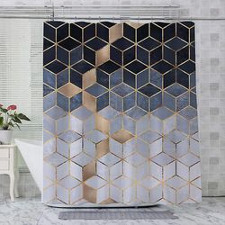 Moderne enkel stil badeværelse bruseforhæng Foringer Vandtæt med kroge YLRY4 180x200cm