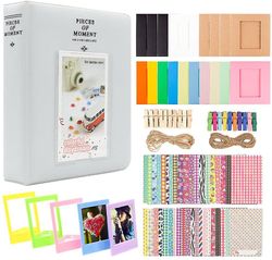 2x3 tommer fotopapir film album sæt til Fujifilm Instax Mini Kamera, Polaroid Snap, Z2300, etc (64 lommer) Røg hvid