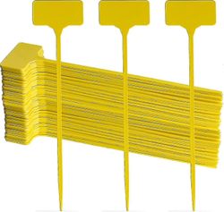 50 pakkausta korkeita ulkokasvien etikettejä, suuria vedenpitäviä muovikasvien T-tyypin tunnisteita, kestävä taimitarha Garde