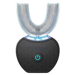 Ultra-hammasharja automaattisella U-muotoisella 360° koko suun puhdistus- ja valkaisutekniikalla Musta